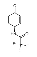 (4S)-(-)-4-(Trifluoracetamido)-2-cyclohexen-1-on结构式