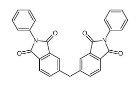 5-[(1,3-dioxo-2-phenylisoindol-5-yl)methyl]-2-phenylisoindole-1,3-dione Structure