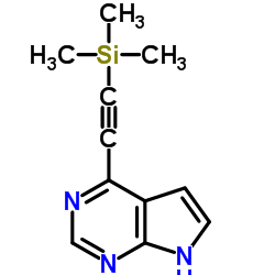 4-((TRIMETHYLSILYL)ETHYNYL)-7H-PYRROLO[2,3-D]PYRIMIDINE picture