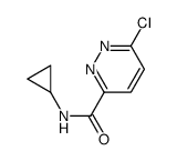 6-chloro-N-cyclopropylpyridazine-3-carboxamide结构式