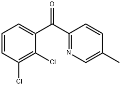 2-(2,3-Dichlorobenzoyl)-5-methylpyridine Structure