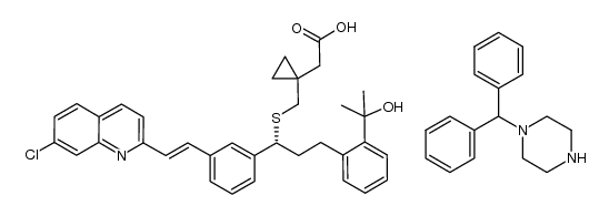 montelukast benzhydryl piperazine salt结构式