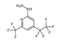 2-Hydrazino-4-(pentafluoroethyl)-6-(trifluoromethyl)pyridine结构式