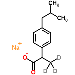 Sodium 2-(4-isobutylphenyl)(3,3,3-2H3)propanoate Structure