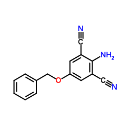 2-Amino-5-(benzyloxy)isophthalonitrile结构式