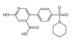 2-oxo-5-(4-piperidin-1-ylsulfonylphenyl)-1H-pyridine-4-carboxylic acid结构式