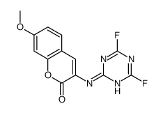 3-(4,6-Difluortriazinylamino)-7-methoxycoumarin结构式