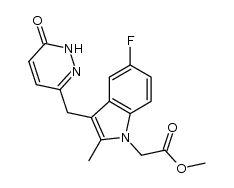 methyl 2-(5-fluoro-2-methyl-3-((6-oxo-1,6-dihydropyridazin-3-yl)methyl)-1H-indol-1-yl)acetate Structure