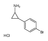 2-(4-bromophenyl)cyclopropan-1-amine hydrochloride structure