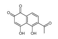 6-Acetyl-2,5-dihydroxy-1,4-naphthoquinone Structure