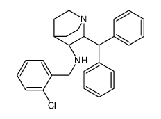 3-(2-chlorobenzylamino)-2-benzhydrylquinuclidine Structure