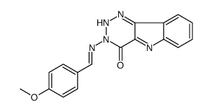 3-[(E)-(4-methoxyphenyl)methylideneamino]-2H-triazino[5,4-b]indol-4-one Structure