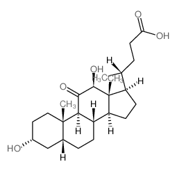 5b-Cholan-24-oic acid, 3a,12b-dihydroxy-11-oxo- (8CI) Structure