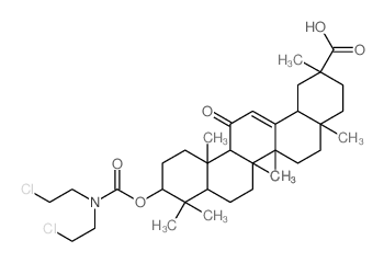 Olean-12-en-30-oicacid, 3b-hydroxy-11-oxo-,bis(2-chloroethyl)carbamate (8CI) Structure