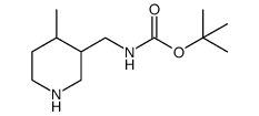 Tert-Butyl ((4-Methylpiperidin-3-Yl)Methyl)Carbamate结构式