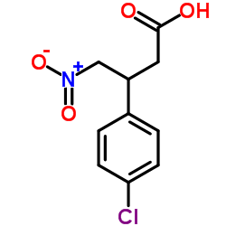 3-(4-Chlorophenyl)-4-nitrobutanoic acid结构式