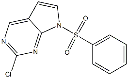 7-(benzenesulfonyl)-2-chloro-7H-pyrrolo[2,3-d]pyrimidine structure