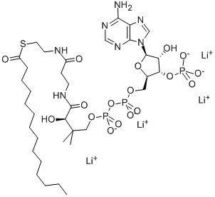 Myristoyl coenzyme A lithium salt structure