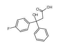 3-Hydroxy-3-phenyl-3-[4-fluor-phenyl]-propionsaeure Structure