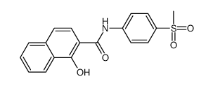 1-hydroxy-N-(4-methylsulfonylphenyl)naphthalene-2-carboxamide结构式