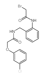 Acetamide,N-[[2-[(bromoacetyl)amino]phenyl]methyl]-2-(3-chlorophenoxy)- (9CI)结构式