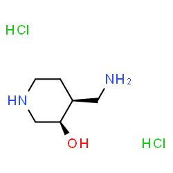 顺式4-(氨基甲基)哌啶-3-醇二盐酸盐结构式