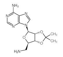 5'-氨基-5'-脱氧-2',3'-O-(1-甲基亚乙基)-腺苷酸结构式