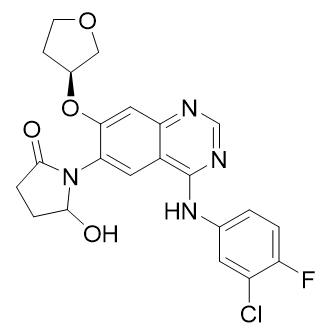 1-(4-((3-氯-4-氟苯基)氨基)-7-(((S)-四氢呋喃-3-基)氧基)喹唑啉-6-基)-5-羟基吡咯烷酮-2-酮(阿法替尼杂质)图片