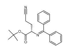 1,1-dimethylethyl 4-cyano-(2S)-[(diphenylmethylene)amino]butanoate结构式