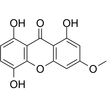 3-Methoxy-1,5,8-trihydroxyxanthone Structure