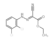 Acetic acid,2-cyano-2-[2-(2,3-dichlorophenyl)hydrazinylidene]-, ethyl ester结构式