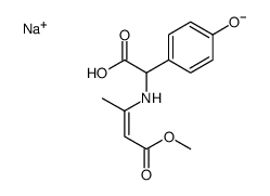 sodium (4-hydroxyphenyl)[(3-methoxy-1-methyl-3-oxoprop-1-enyl)amino]acetate structure