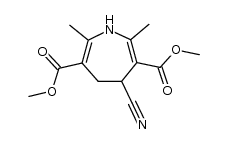 4-cyano-2,7-dimethyl-4,5-dihydro-1H-azepine-3,6-dicarboxylic acid dimethyl ester Structure