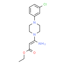 ETHYL 3-AMINO-3-[4-(3-CHLOROPHENYL)PIPERAZINO]ACRYLATE Structure