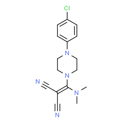 2-[[4-(4-CHLOROPHENYL)PIPERAZINO](DIMETHYLAMINO)METHYLENE]MALONONITRILE picture