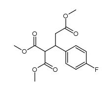 2-(4-fluorophenyl)-1,1,3-trimethoxy carbonyl propane结构式