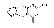 1-(furan-2-ylmethyl)-1,3-diazinane-2,4,6-trione结构式