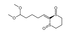 (+)-2-(5,5-dimethoxy-pentylidene)-[1S,3S]-1,3-dioxo-dithiane结构式