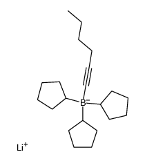 lithium tricyclopentyl(hex-1-yn-1-yl)borate结构式