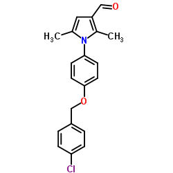 1-{4-[(4-Chlorobenzyl)oxy]phenyl}-2,5-dimethyl-1H-pyrrole-3-carbaldehyde结构式