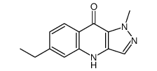 6-ethyl-1-methyl-1,4-dihydro-9H-pyrazolo[4,3-b]quinolin-9-one结构式