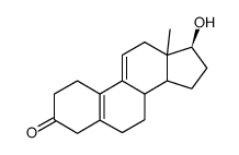 17-β-Hydroxyoestra-5(10),9(11)-dien-3-on结构式