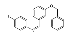 N-(4-iodophenyl)-1-(3-phenylmethoxyphenyl)methanimine Structure