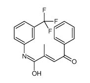 (E)-2-methyl-4-oxo-4-phenyl-N-[3-(trifluoromethyl)phenyl]but-2-enamide结构式