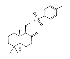 (1S,4aS,8aS)-(-)-1-(p-tosyloxy)methyl-2-oxo-5,5,8a-trimethyldecahydronaphthalene Structure