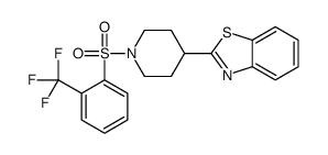 Piperidine, 4-(2-benzothiazolyl)-1-[[2-(trifluoromethyl)phenyl]sulfonyl]- (9CI) structure