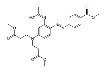 4-[[2-(乙酰氨基)-4-[双(3-甲氧基-3-氧代丙基)氨基]苯基]偶氮]苯甲酸甲酯结构式