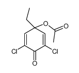 (3,5-dichloro-1-ethyl-4-oxocyclohexa-2,5-dien-1-yl) acetate结构式