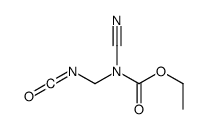 ethyl N-cyano-N-(isocyanatomethyl)carbamate Structure