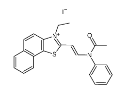 2-[2-(N-acetyl-anilino)-vinyl]-3-ethyl-naphtho[2,1-d]thiazolium, iodide Structure